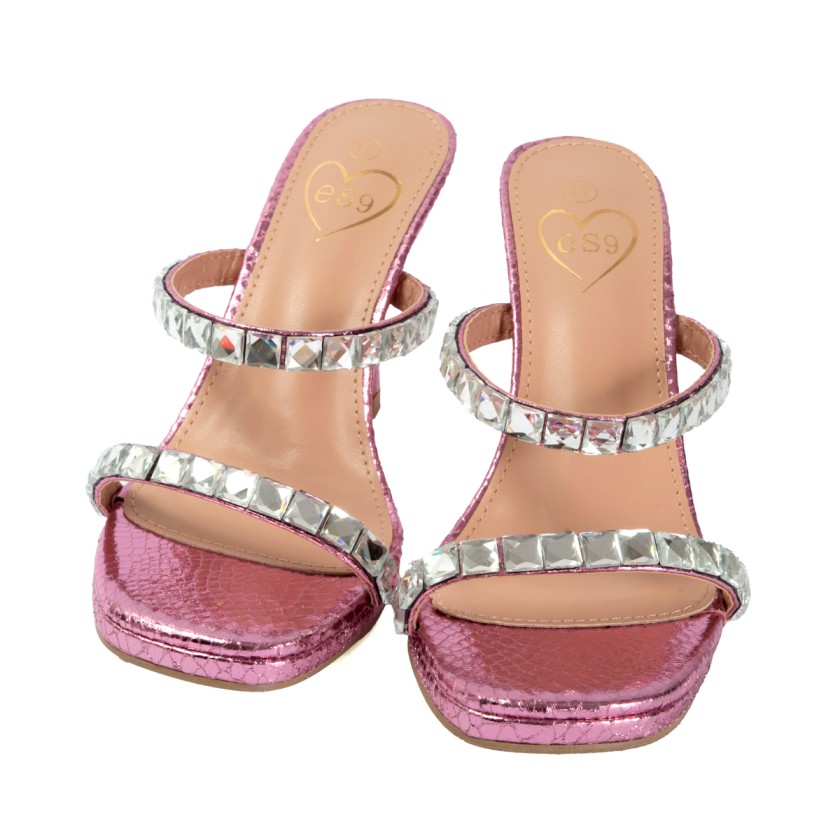 Mules Croco με Διακοσμητικές Πέτρες