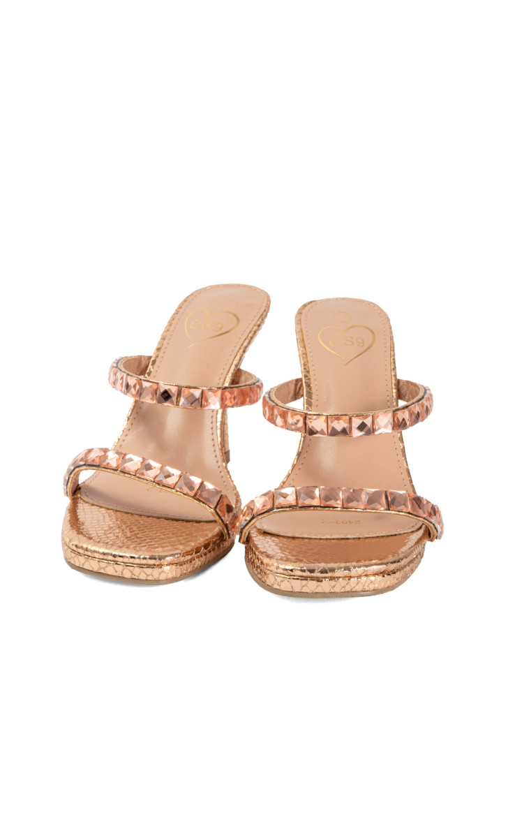 Mules Croco με Διακοσμητικές Πέτρες