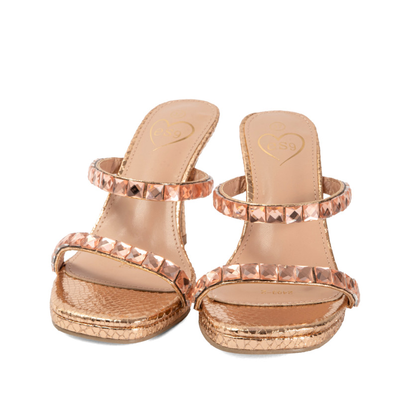 Mules Croco με Διακοσμητικές Πέτρες