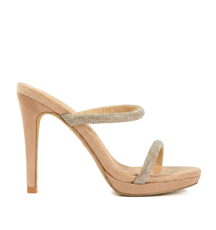 Mules με Λουράκια Από Strass