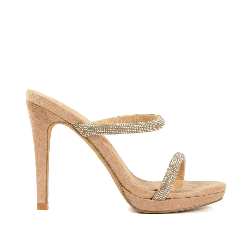 Mules με Λουράκια Από Strass