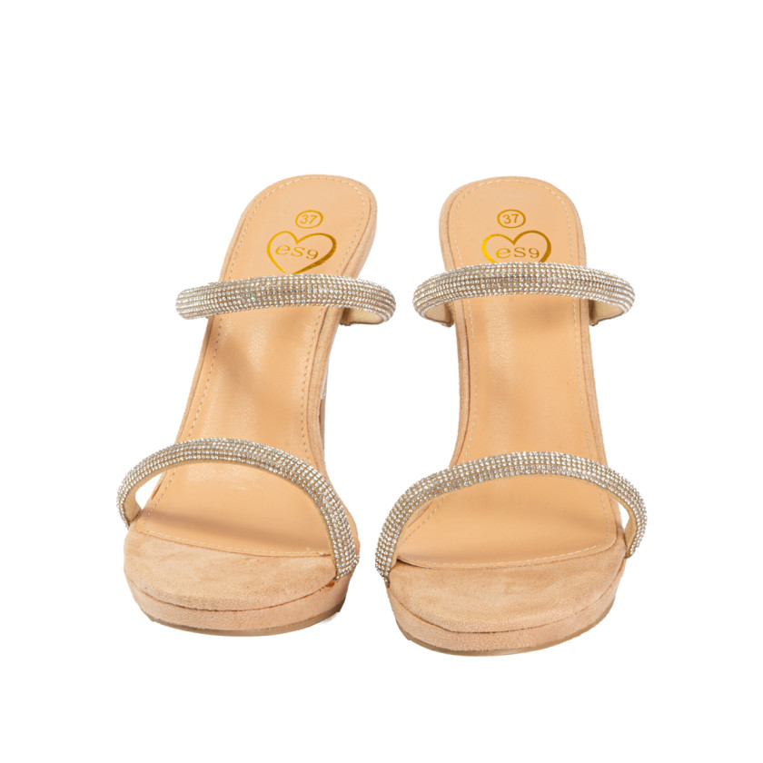 Mules με Λουράκια Από Strass