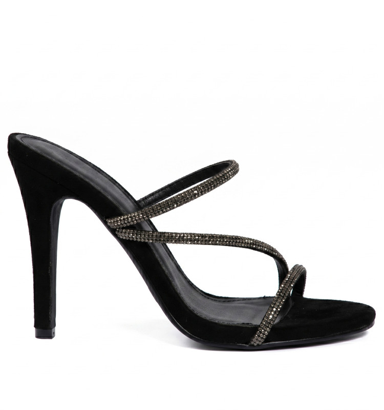 Mules με Λουράκια Από Strass