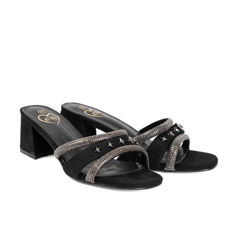 Mules με Λουράκια Από Strass