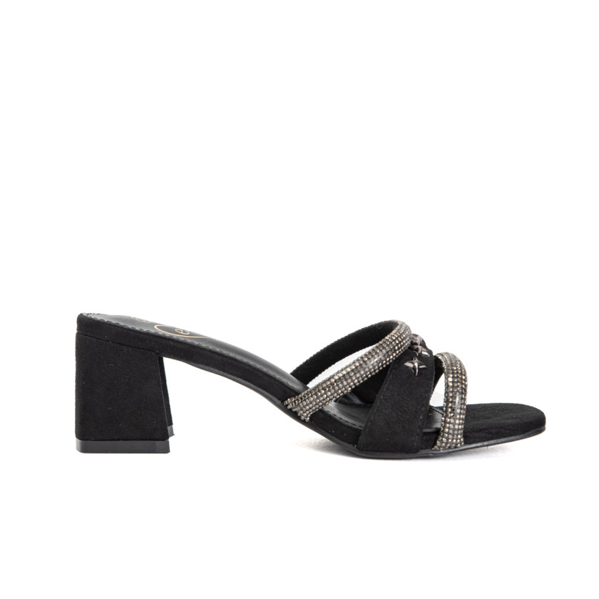 Mules με Λουράκια Από Strass