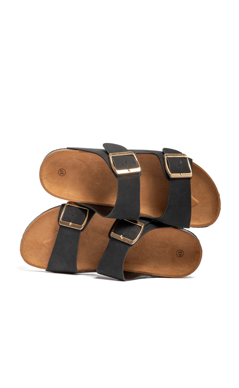 Σανδάλια Flatform με Διπλές Τόκες