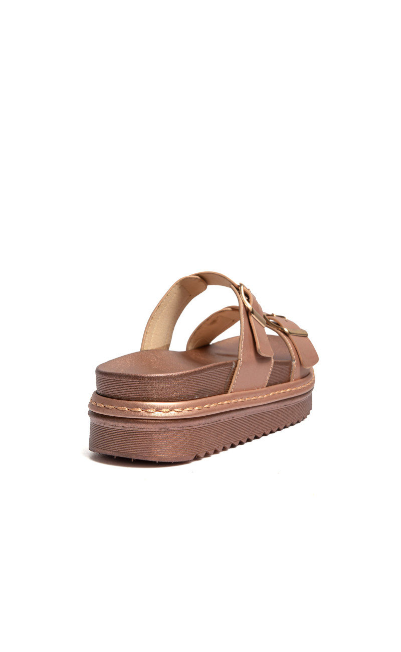 Σανδάλια Flatform με Διπλές Τόκες