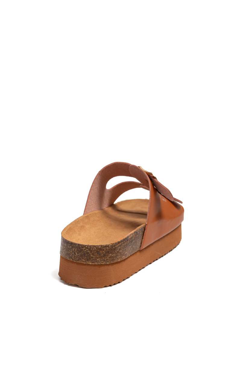 Σανδάλια Flatform με Διπλές Τόκες
