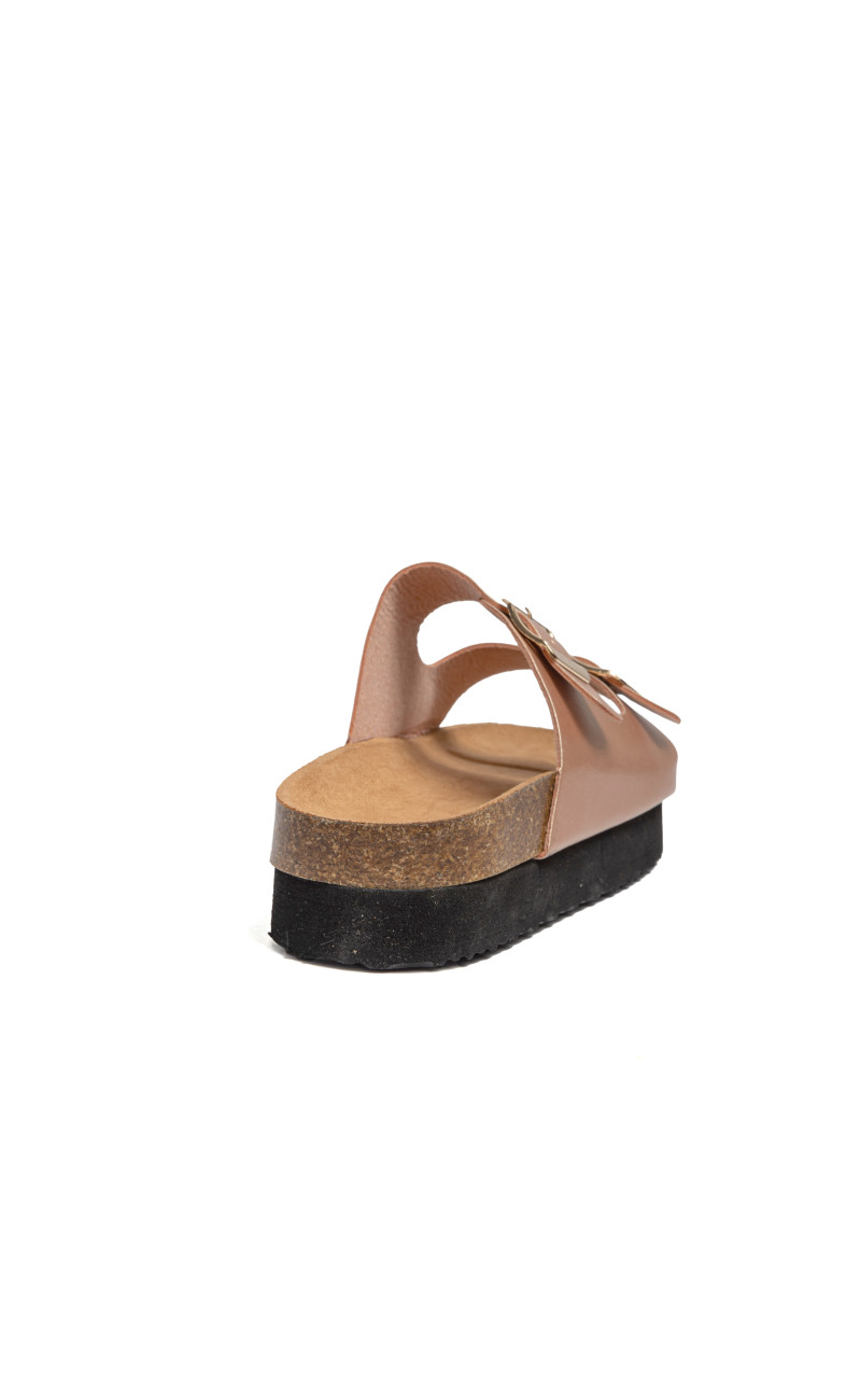 Σανδάλια Flatform με Διπλές Τόκες