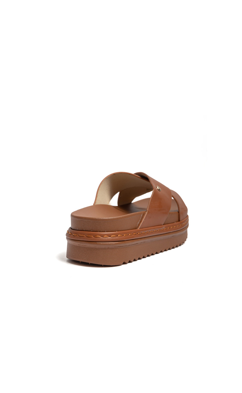 Σανδάλια Flatform Με Χιαστί Λουράκια