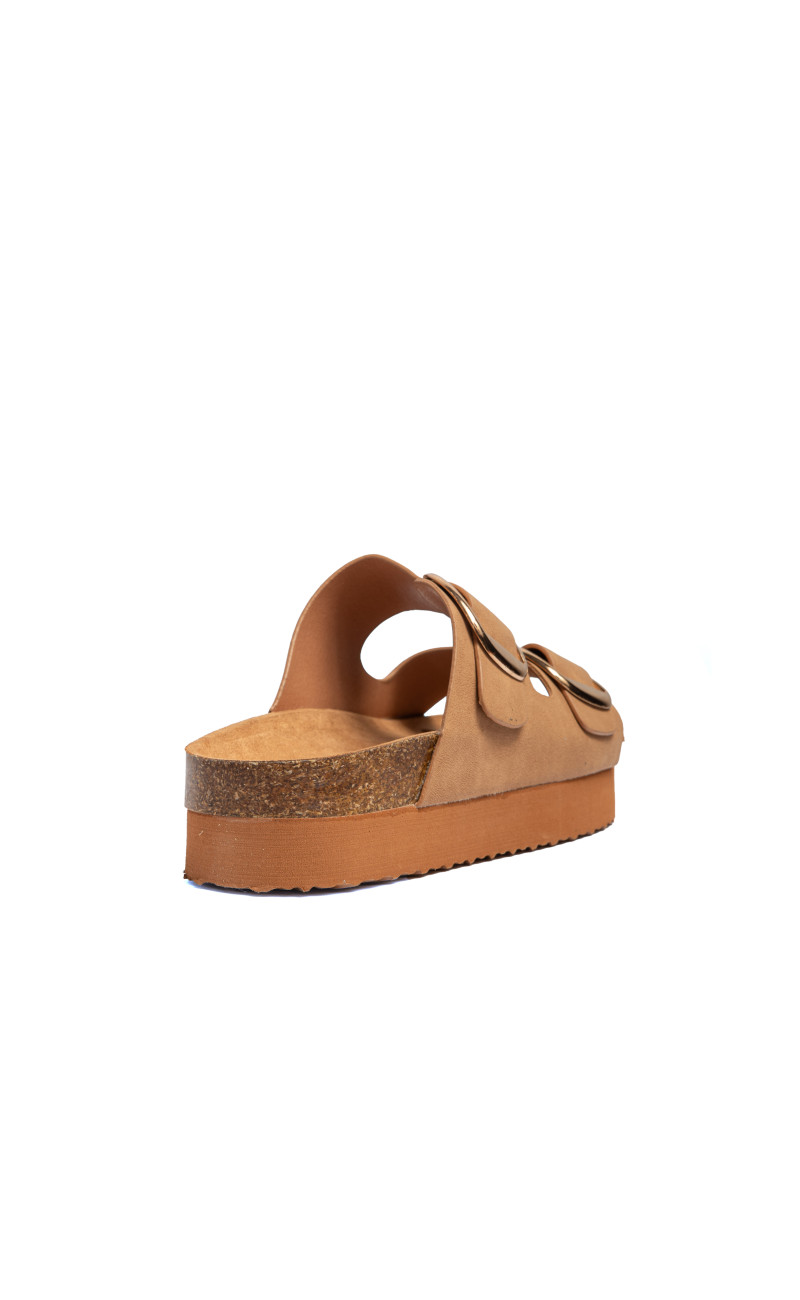 Σανδάλια Flatform με Διπλές Τόκες