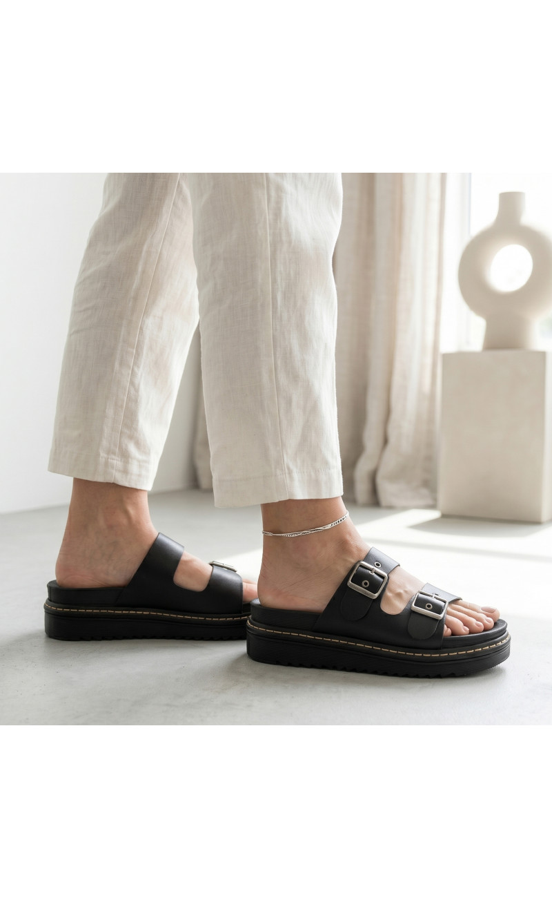 Σανδάλια Flatform με Διπλή Τόκα