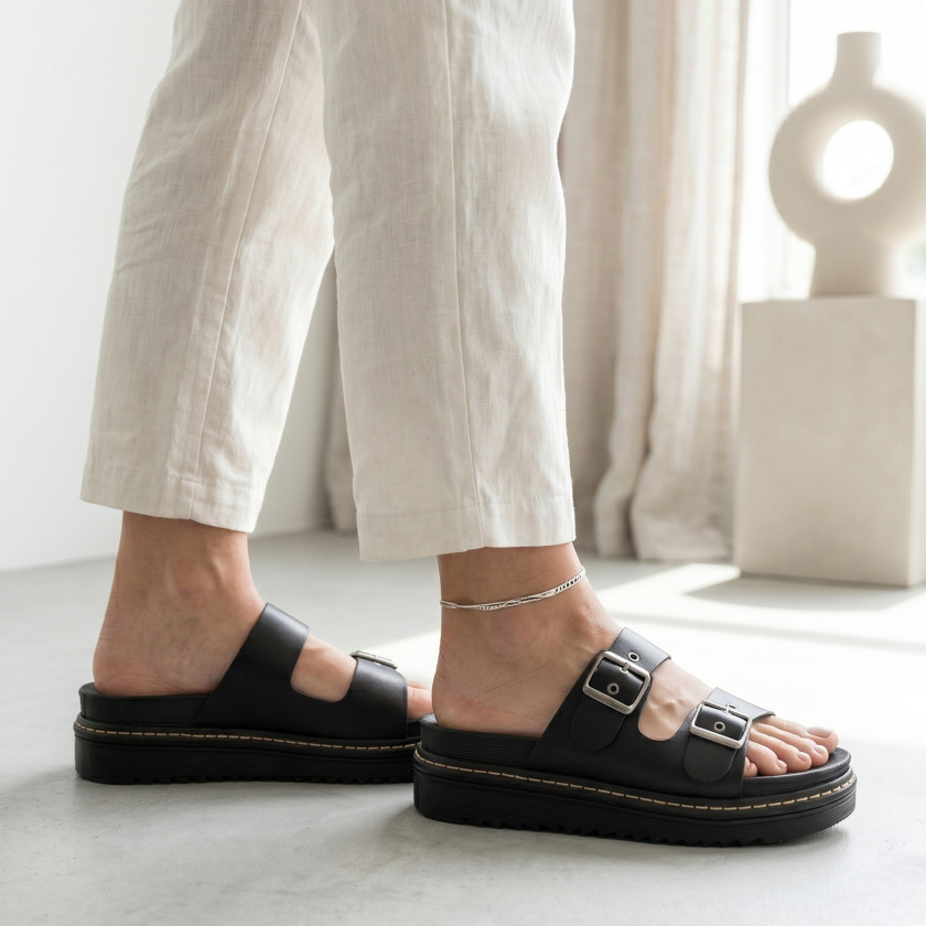 Σανδάλια Flatform με Διπλή Τόκα