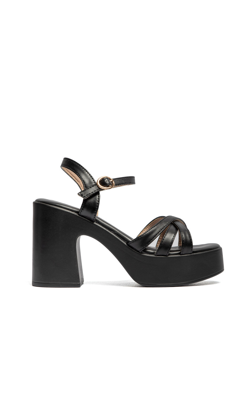 Πέδιλα Flatform με Πολλαπλά Λουράκια & Μπαρέτα