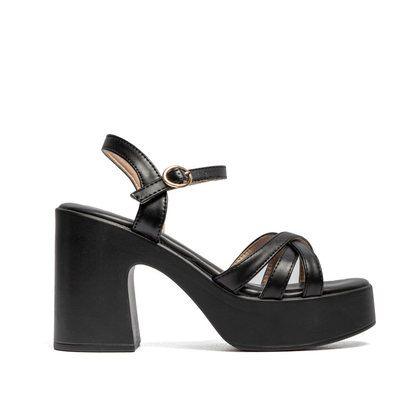 Πέδιλα Flatform με Πολλαπλά Λουράκια & Μπαρέτα
