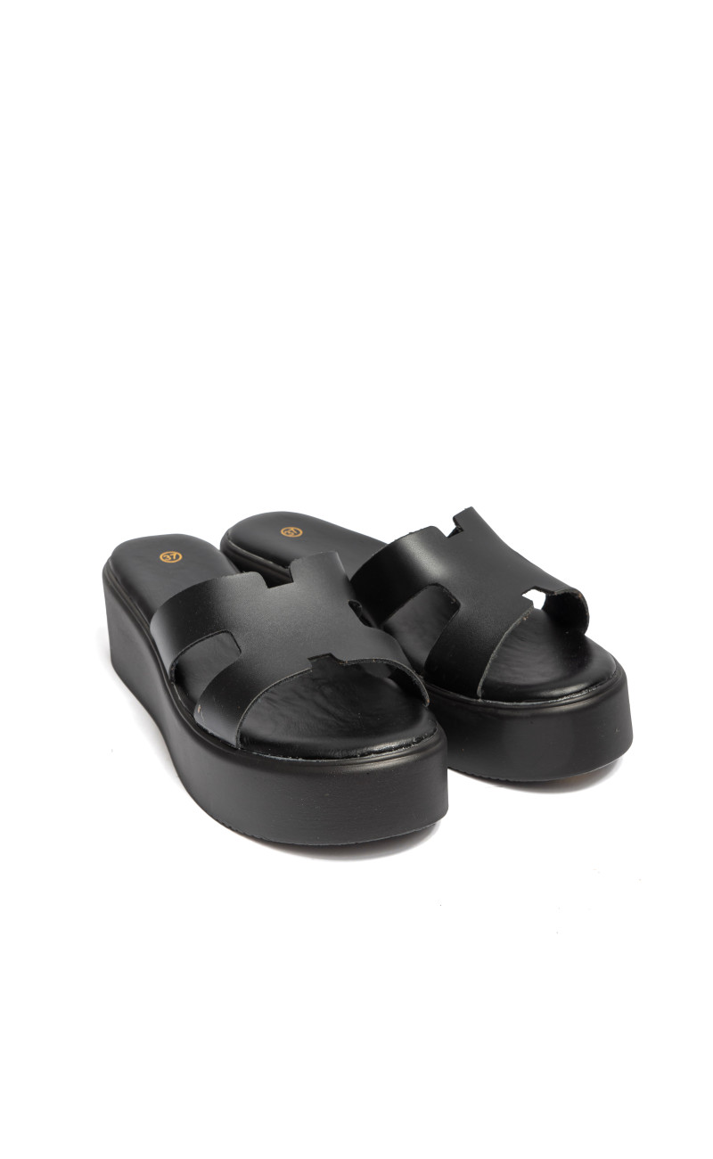 Σανδάλια Flatform με Ανοίγματα στο Πλάι