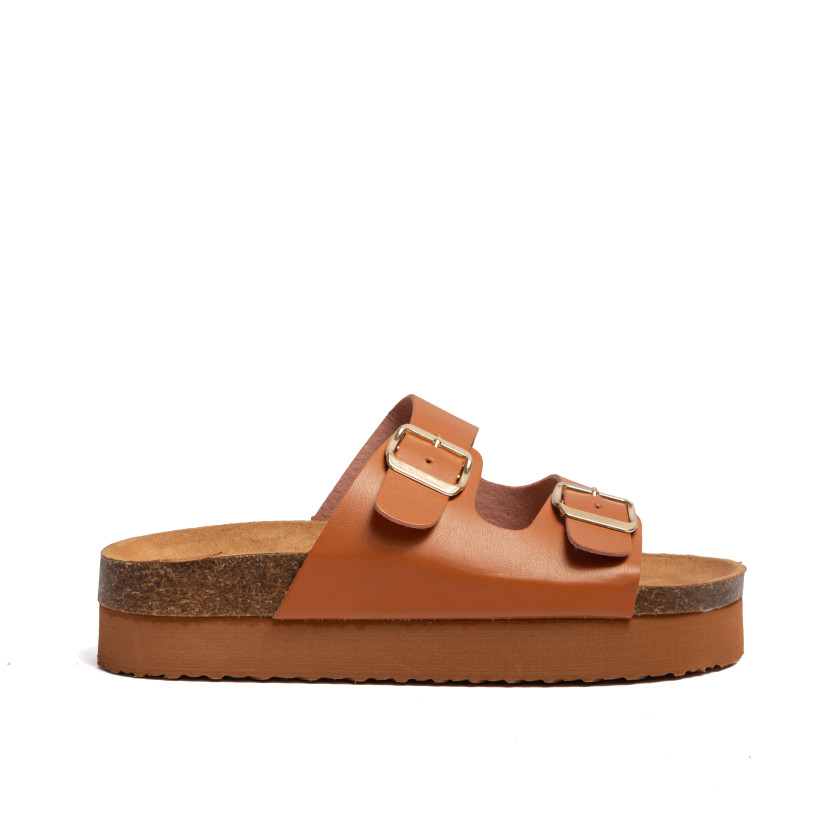 Σανδάλια Flatform με Διπλές Τόκες