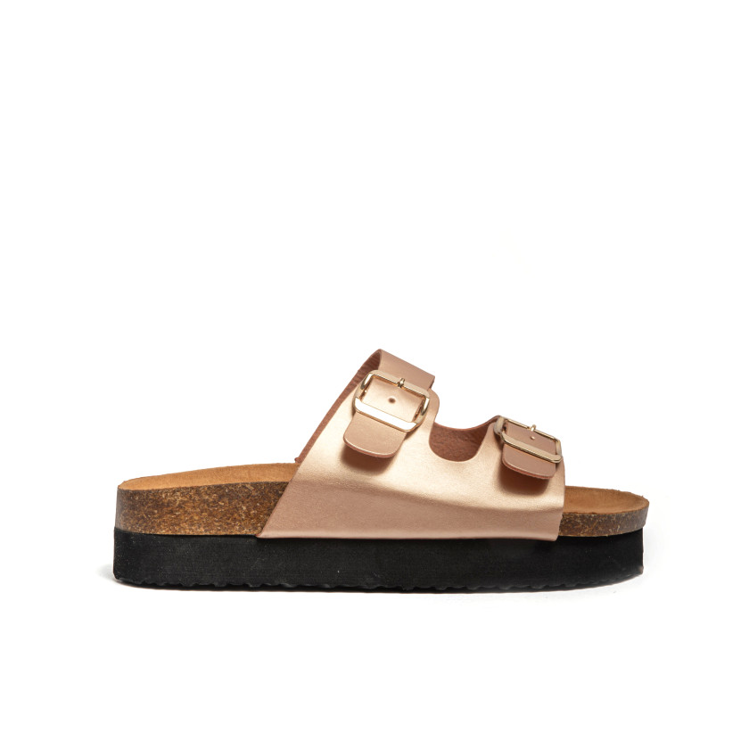 Σανδάλια Flatform με Διπλές Τόκες