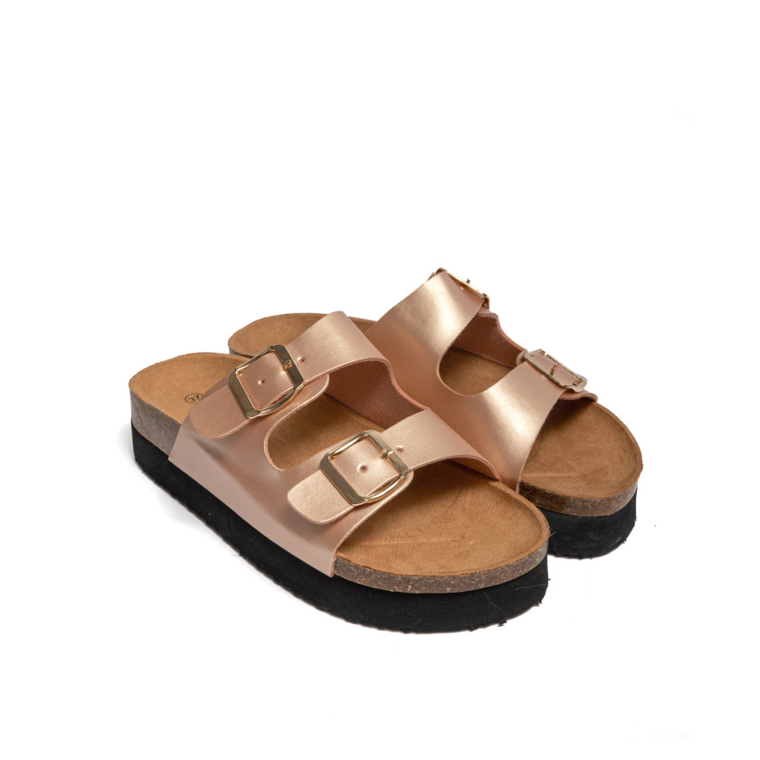 Σανδάλια Flatform με Διπλές Τόκες