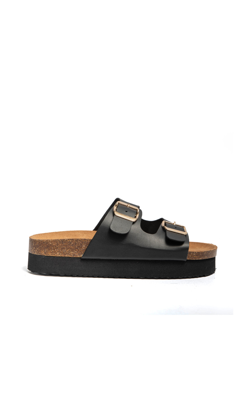 Σανδάλια Flatform με Διπλές Τόκες