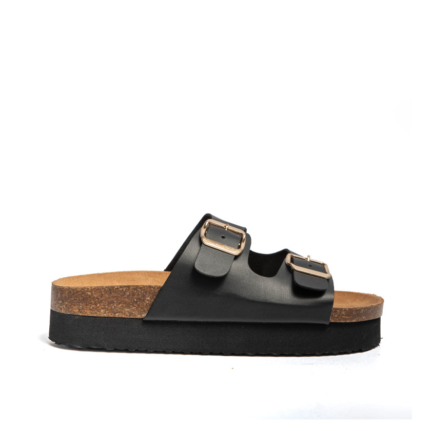 Σανδάλια Flatform με Διπλές Τόκες