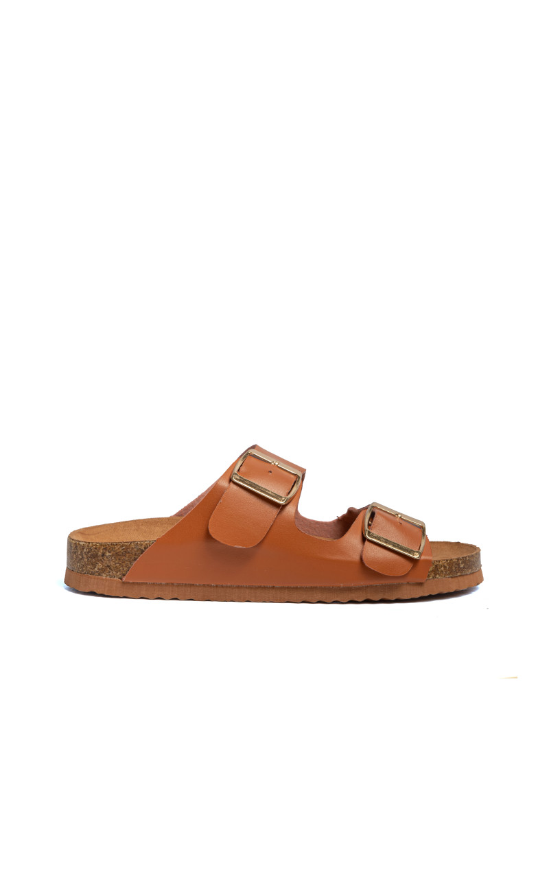 Σανδάλια Flatform με Διπλές Τόκες