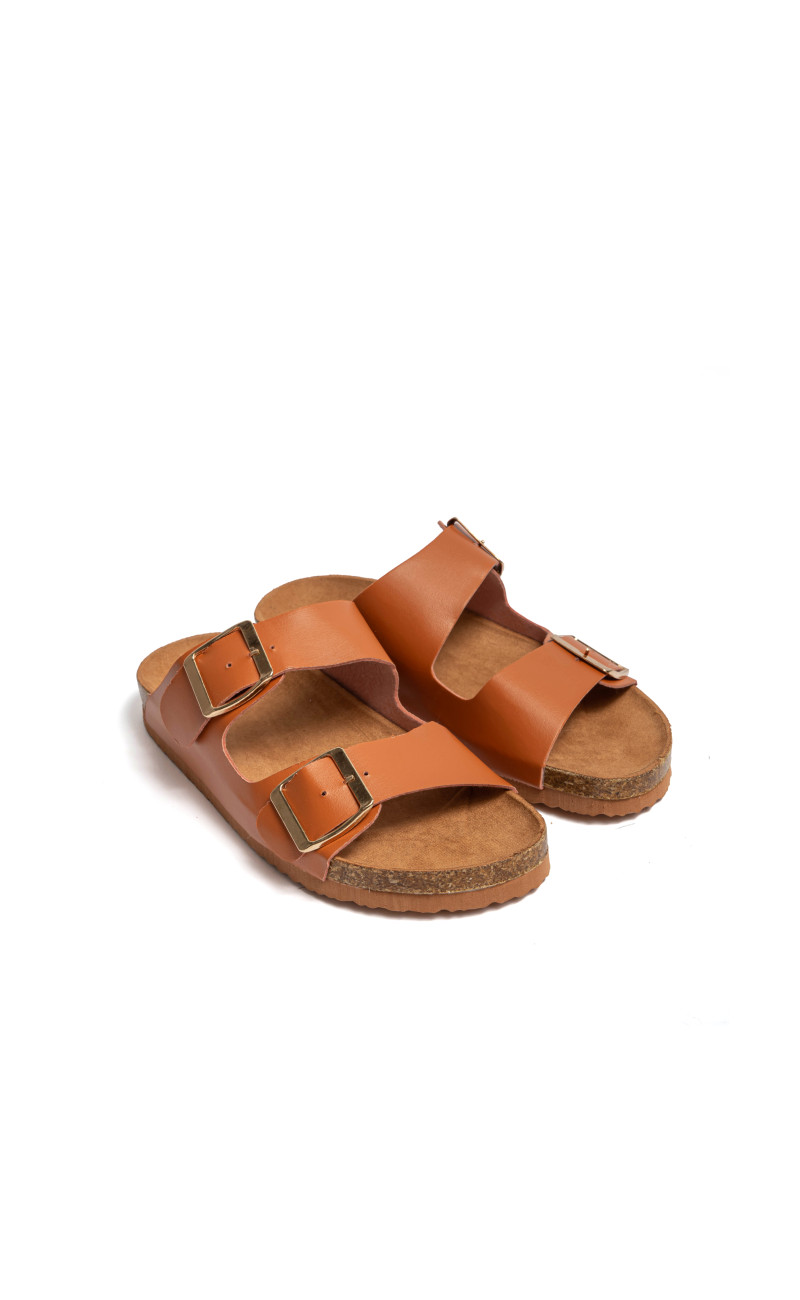 Σανδάλια Flatform με Διπλές Τόκες