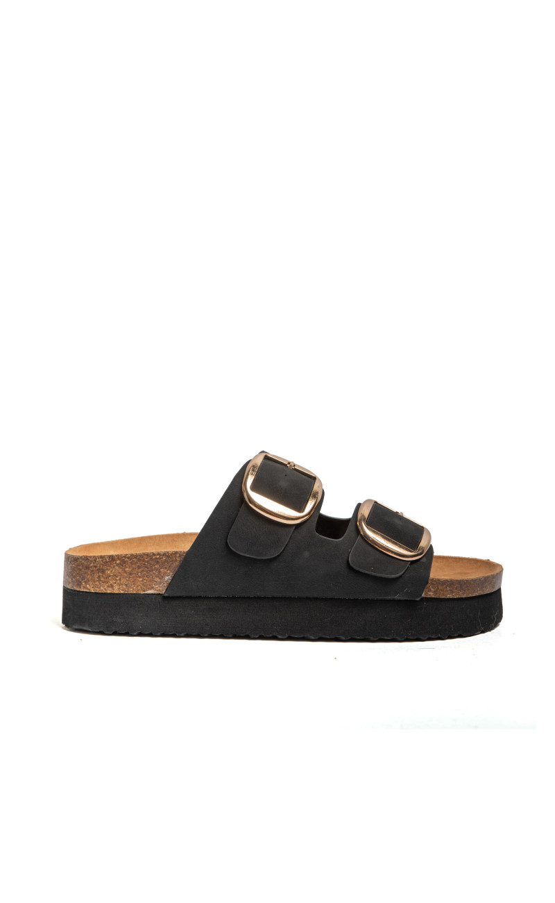 Σανδάλια Flatform με Διπλές Τόκες