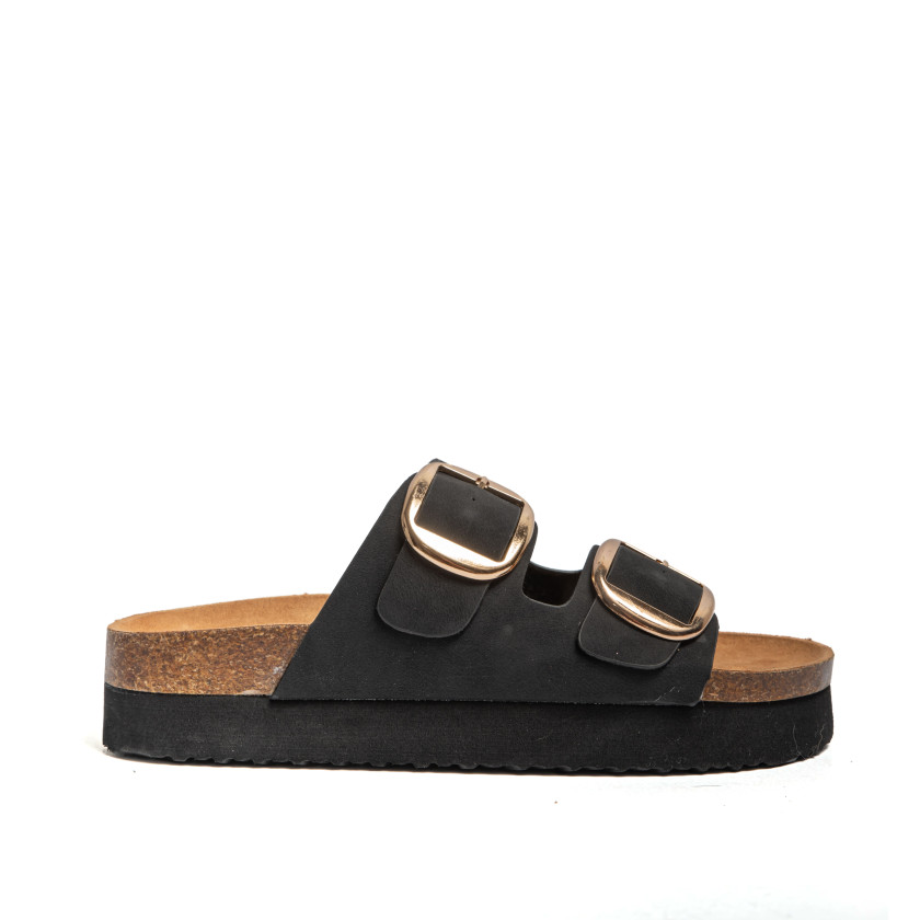 Σανδάλια Flatform με Διπλές Τόκες
