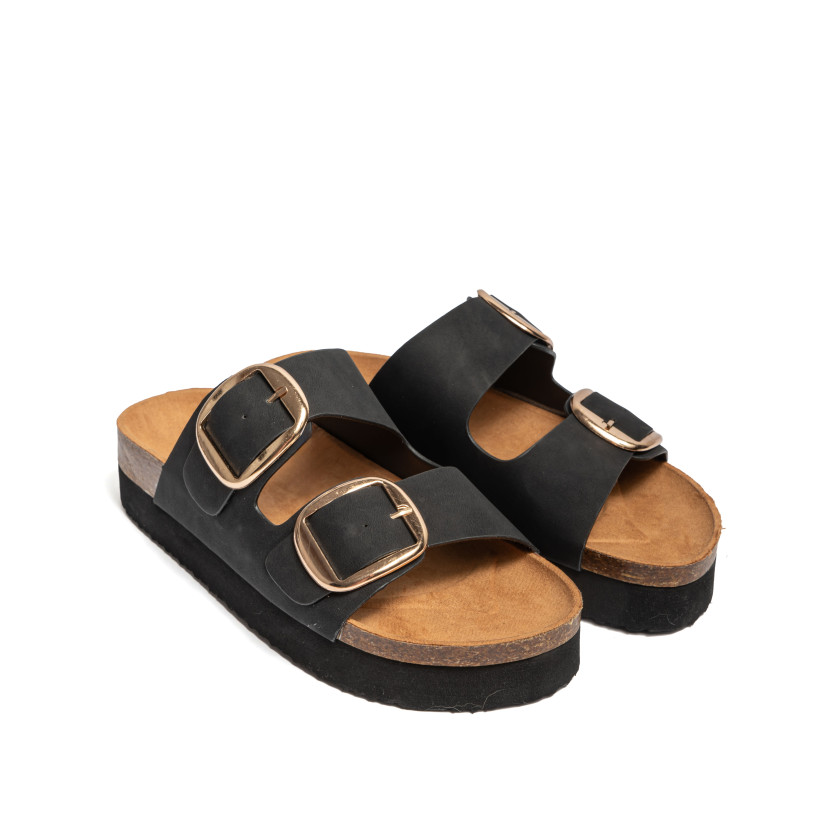 Σανδάλια Flatform με Διπλές Τόκες