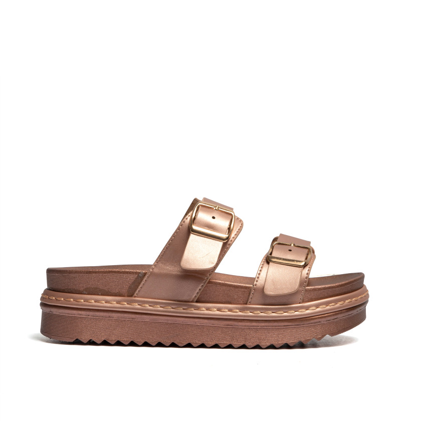 Σανδάλια Flatform με Διπλές Τόκες