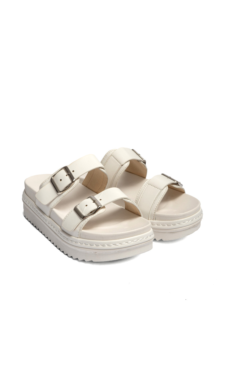 Σανδάλια Flatform με Διπλή Τόκα