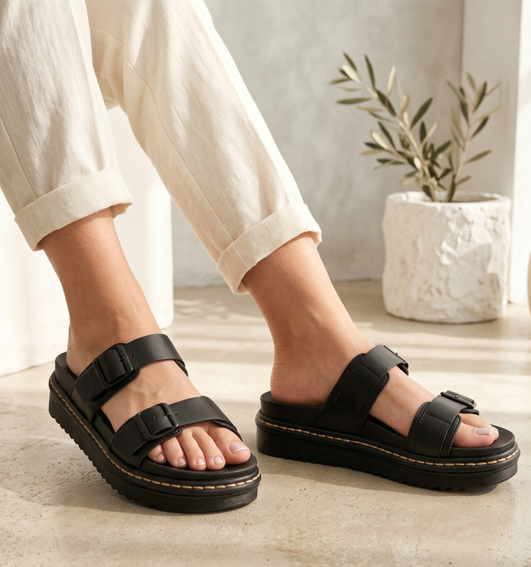 Σανδάλια Flatform με Διπλή Τόκα