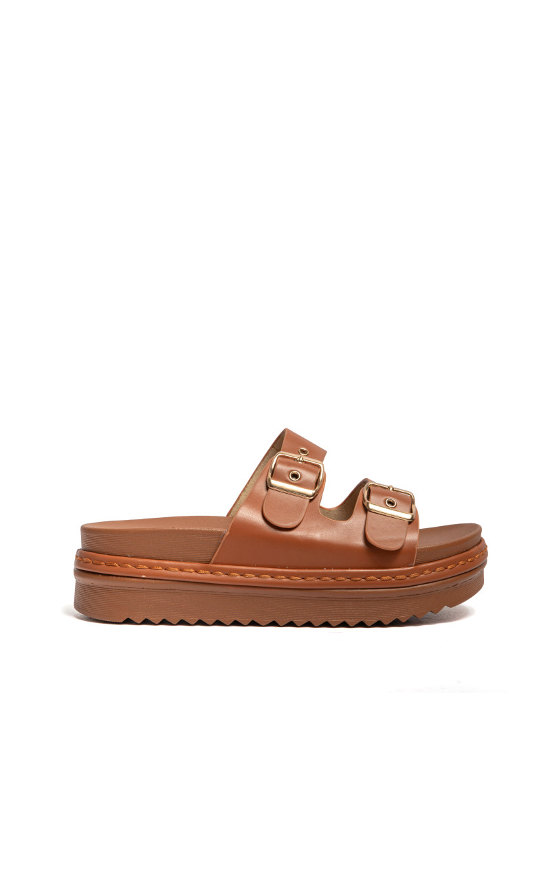 Σανδάλια Flatform με Διπλή Τόκα