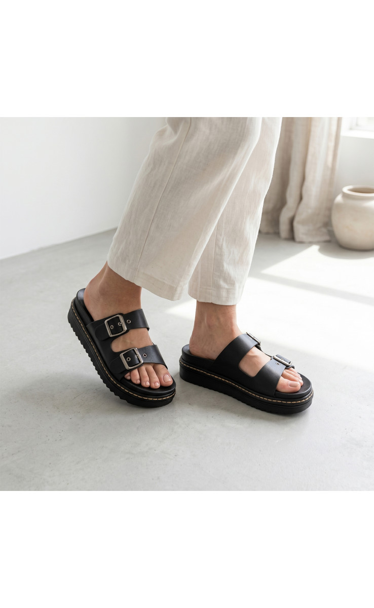 Σανδάλια Flatform με Διπλή Τόκα