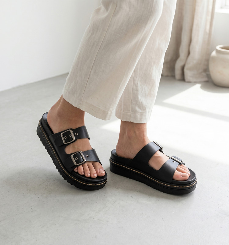 Σανδάλια Flatform με Διπλή Τόκα