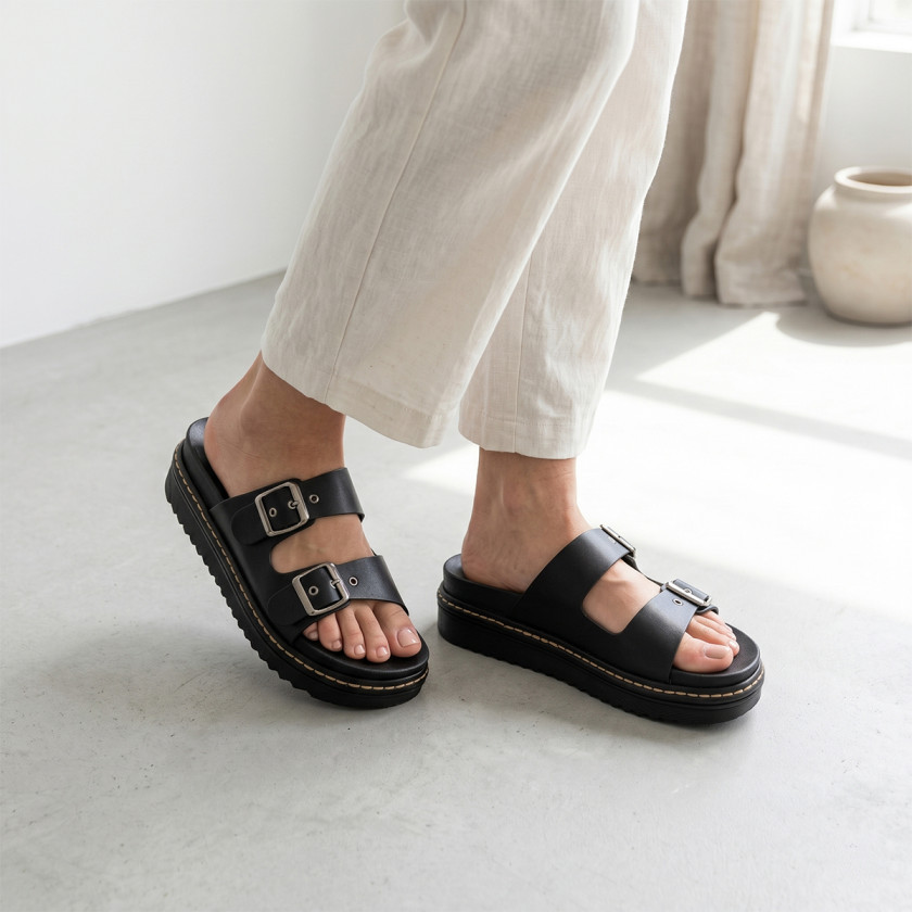 Σανδάλια Flatform με Διπλή Τόκα