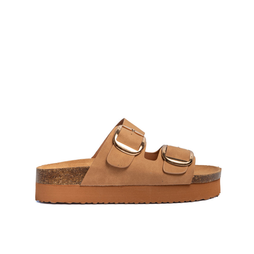 Σανδάλια Flatform με Διπλές Τόκες