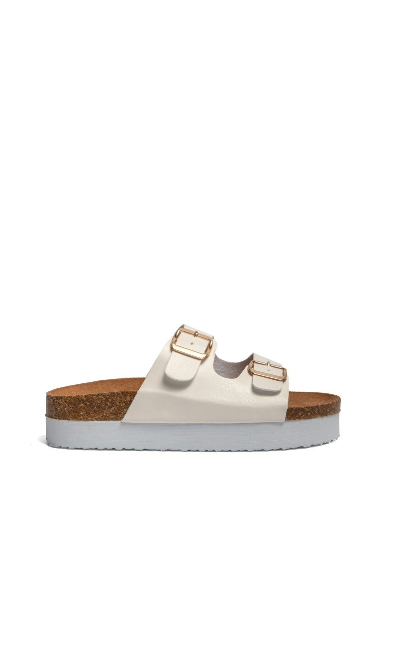 Σανδάλια Flatform με Διπλές Τόκες