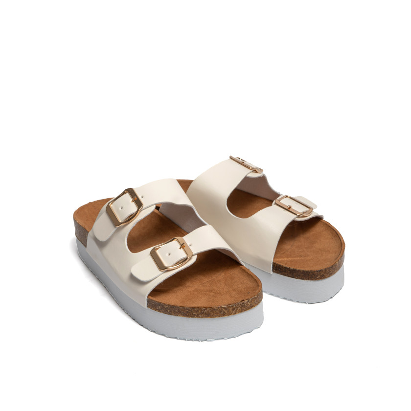 Σανδάλια Flatform με Διπλές Τόκες