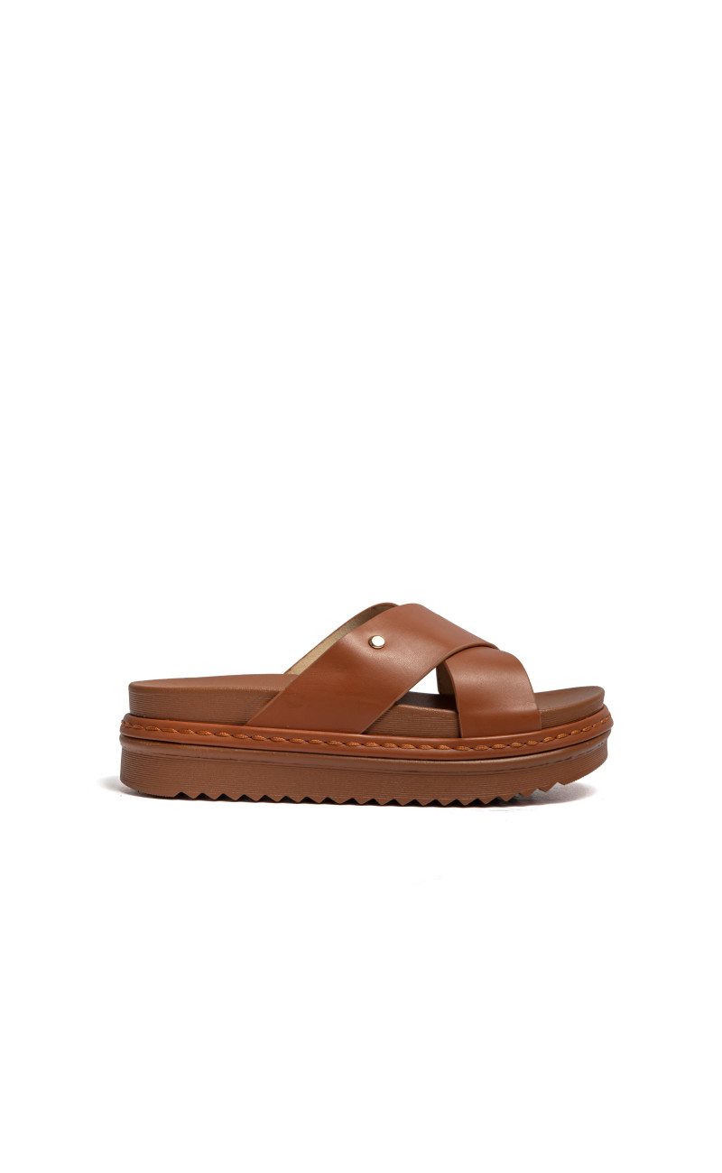 Σανδάλια Flatform Με Χιαστί Λουράκια
