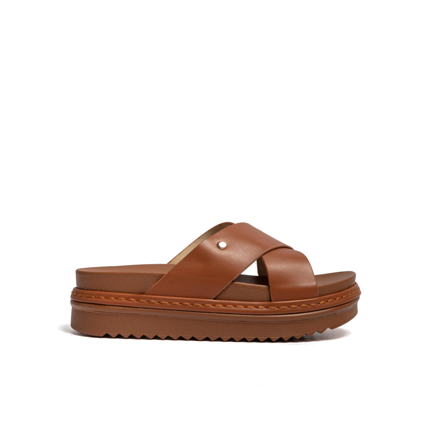 Σανδάλια Flatform Με Χιαστί Λουράκια