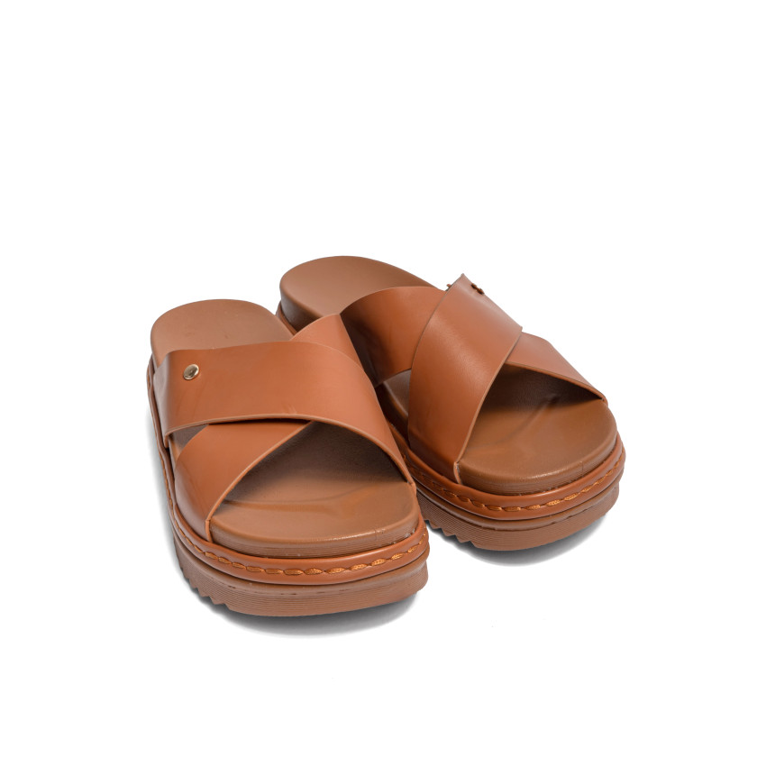 Σανδάλια Flatform Με Χιαστί Λουράκια