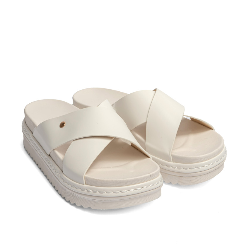 Σανδάλια Flatform με Χιαστί Λουράκια