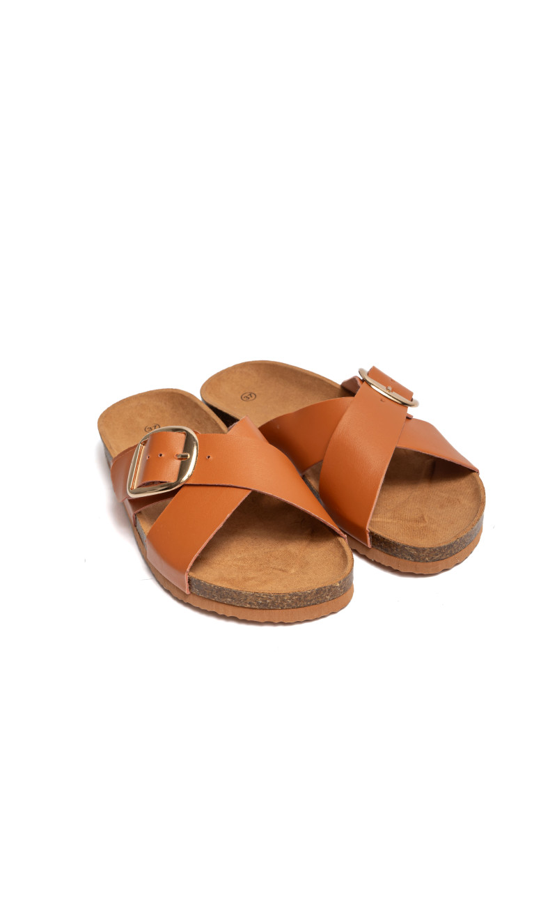 Σανδάλια Flatform με Χιαστί Λουράκια