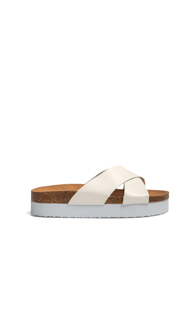 Σανδάλια Flatform με Χιαστί Λουράκια