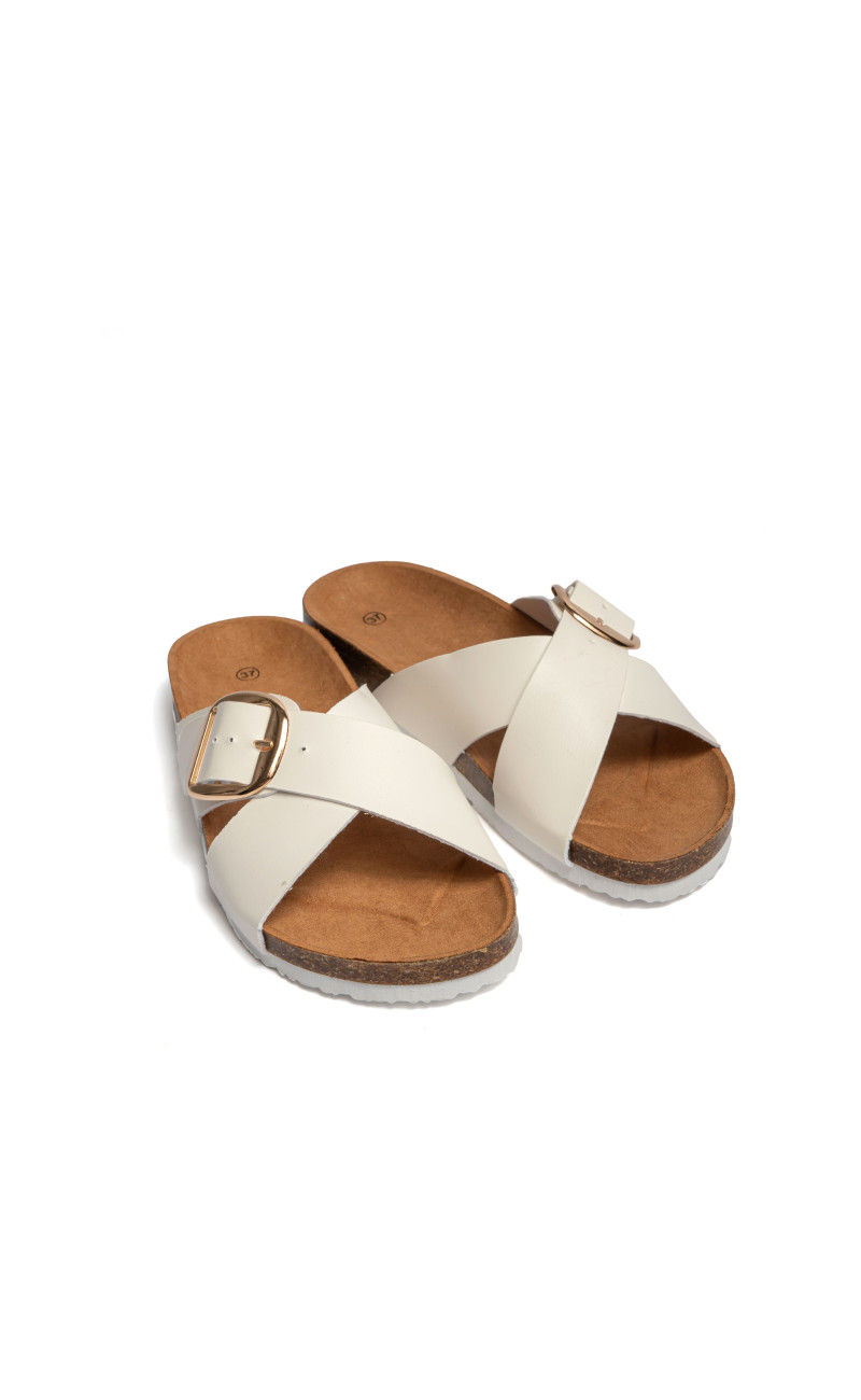 Σανδάλια Flatform με Χιαστί Λουράκια