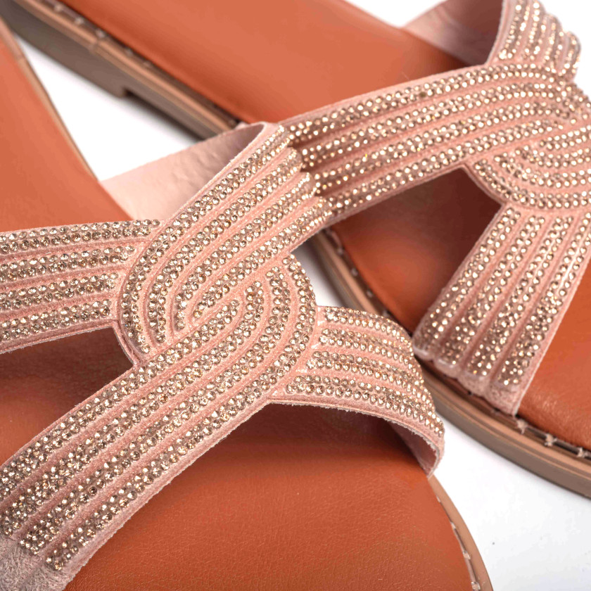 Flat Σανδάλια με Strass