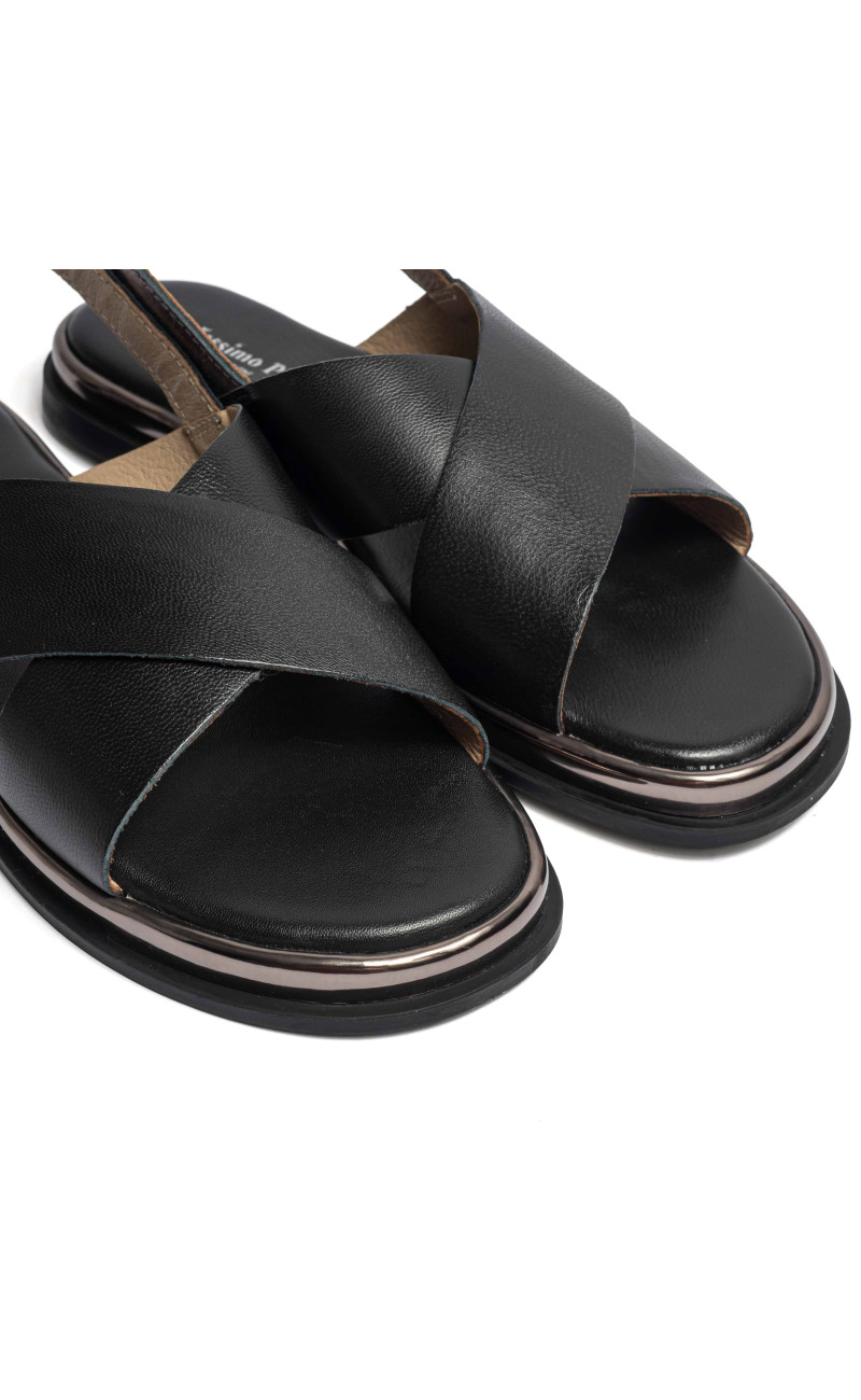 Flat Σανδάλια με Χιαστί Λουράκια