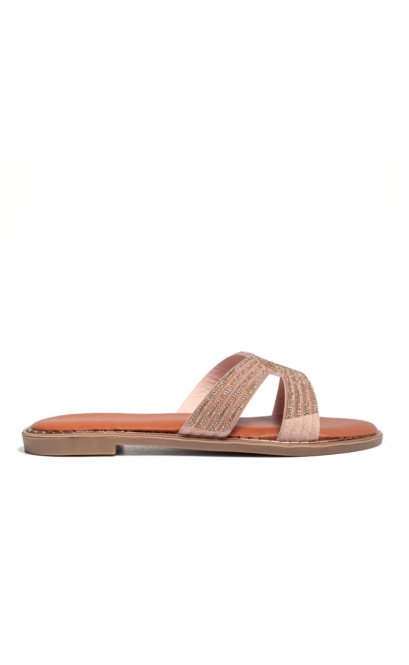 Flat Σανδάλια με Strass